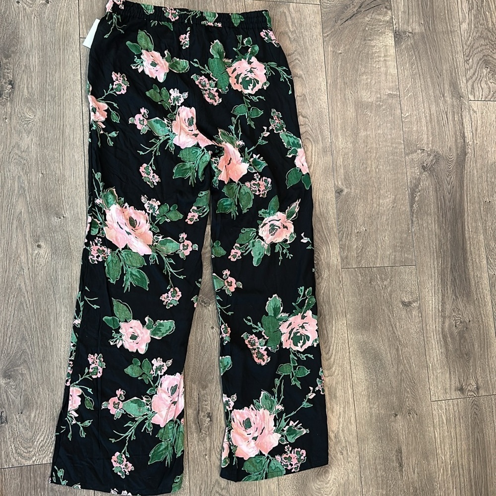 Ellen Tracy painted rose pants - Picture 7 of 8